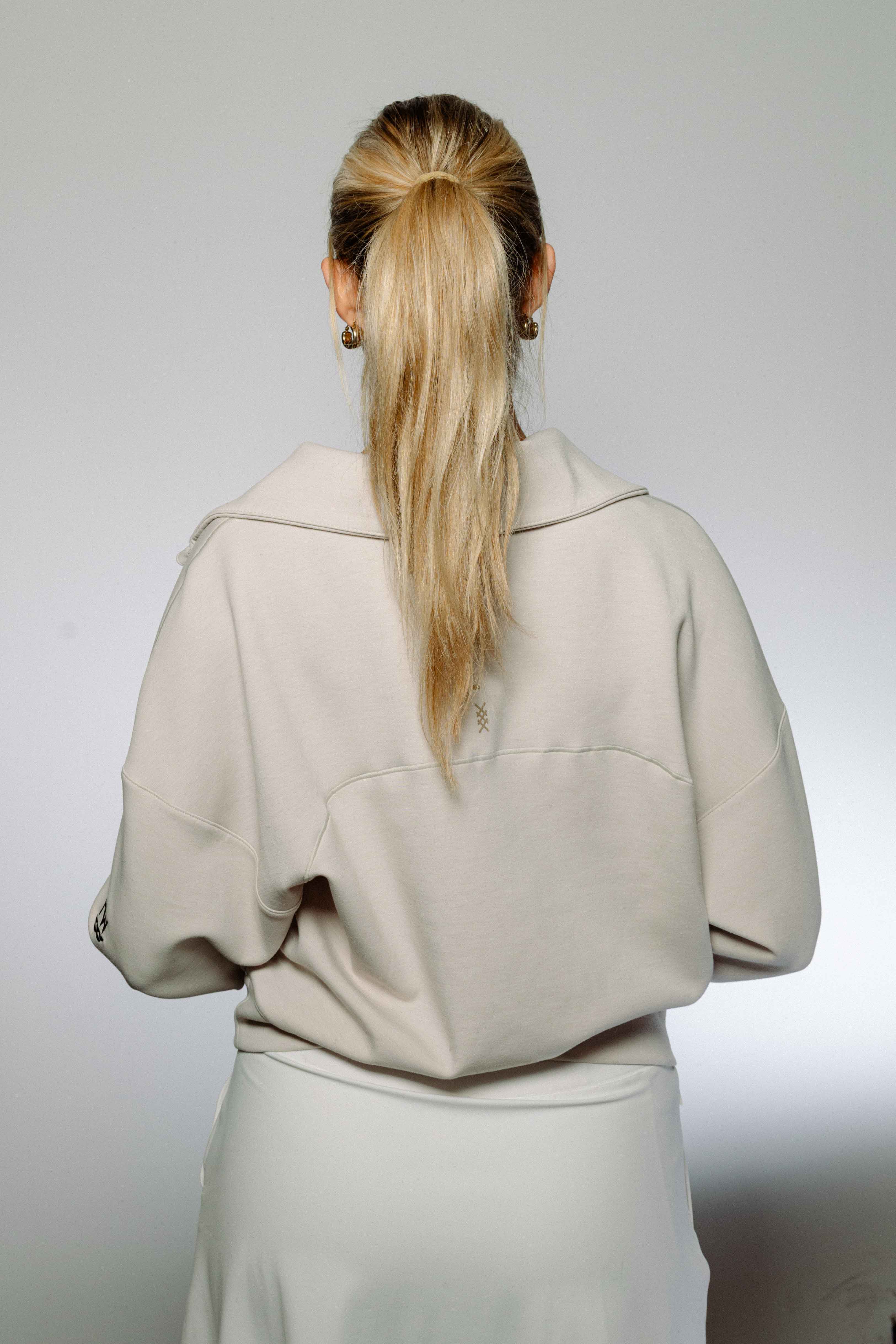 Rhone Women's Quarter Zip - Cream